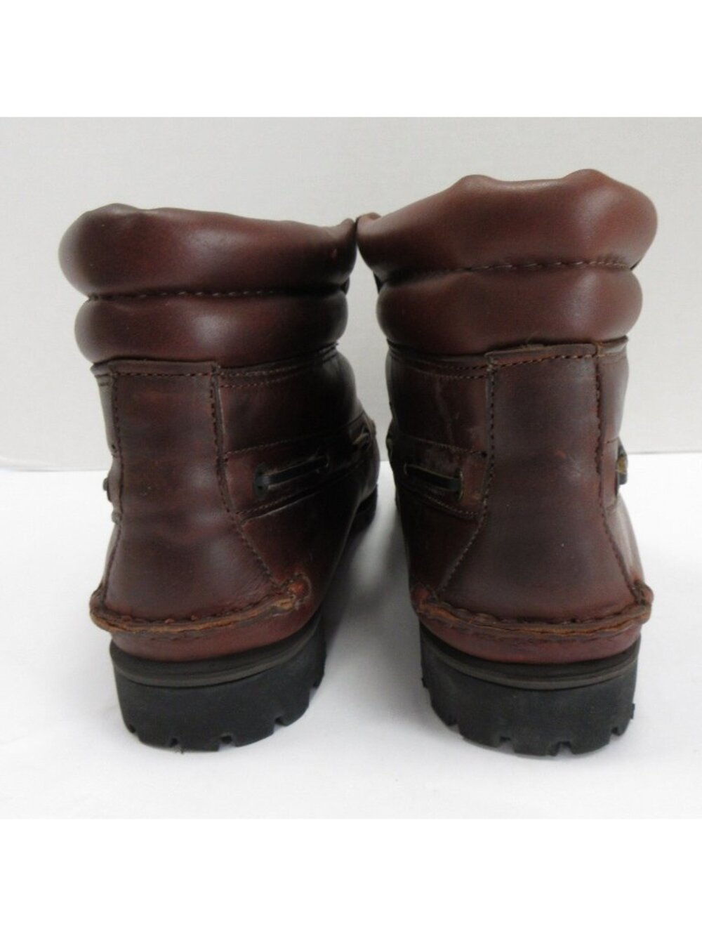 VINTAGE Timberland Boots 11 M Leather 7 Eye Moc Toe Lug Sole Lace Up * - Picture 5 of 12